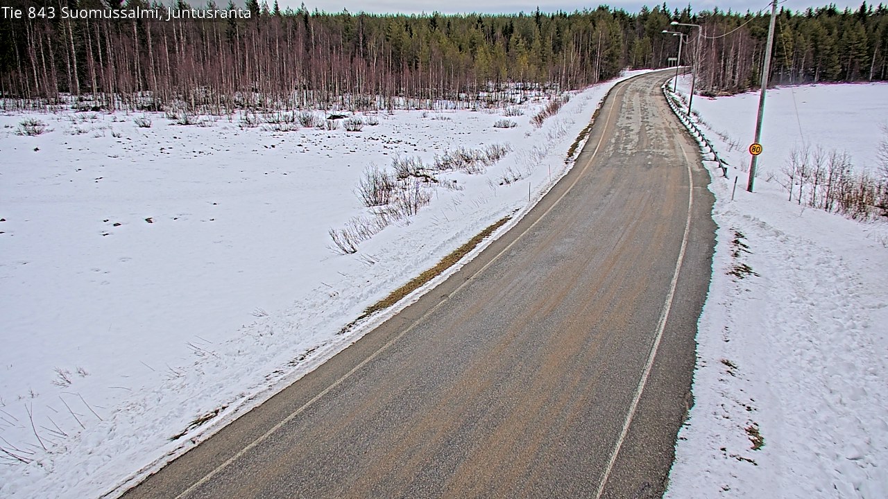 Weather Camera Image Road 843 Suomussalmi, Juntusranta, Suomussalmi, Kainuu