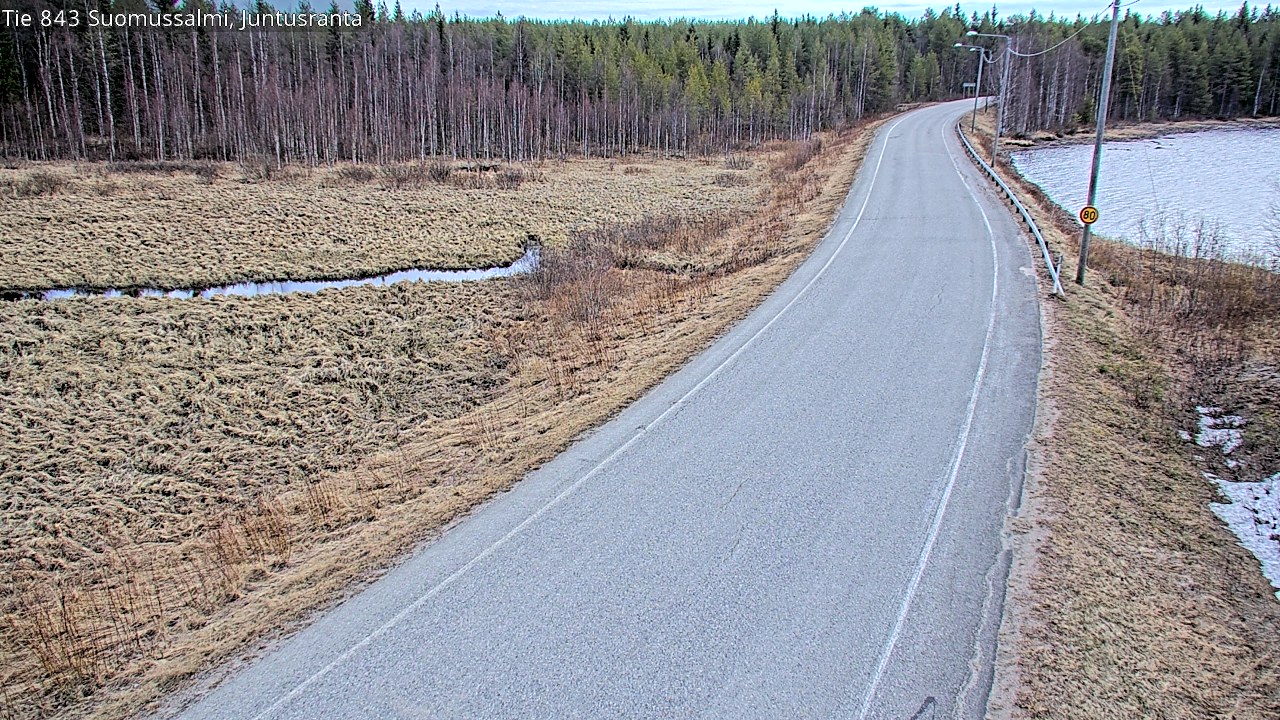 Weather Camera Image Väg 843 Suomussalmi, Juntusranta, Suomussalmi, Kainuu