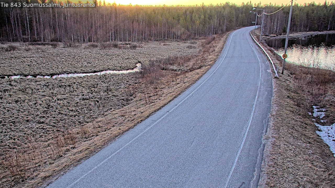 Weather Camera Image Road 843 Suomussalmi, Juntusranta, Suomussalmi, Kainuu