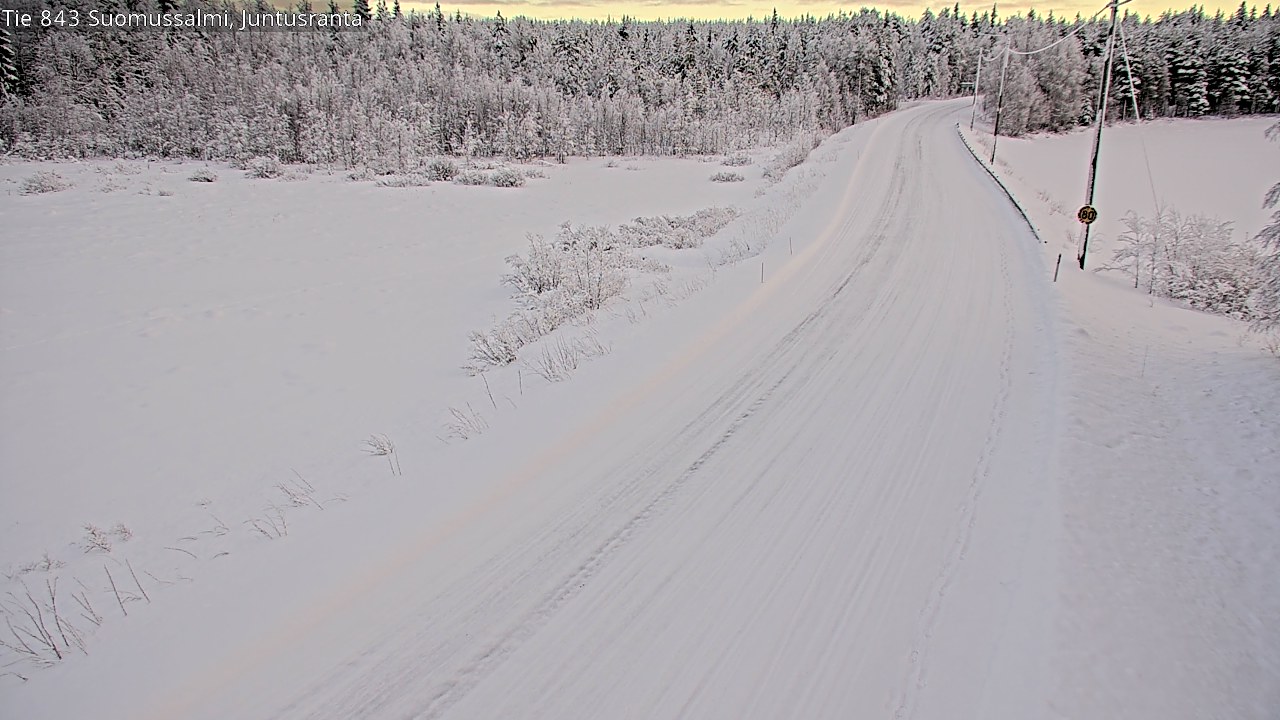 Weather Camera Image Road 843 Suomussalmi, Juntusranta, Suomussalmi, Kainuu