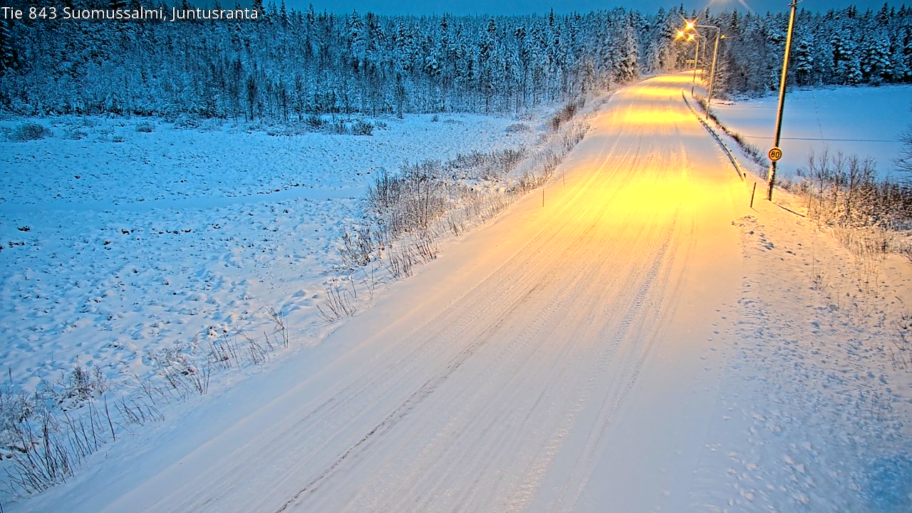 Weather Camera Image Road 843 Suomussalmi, Juntusranta, Suomussalmi, Kainuu
