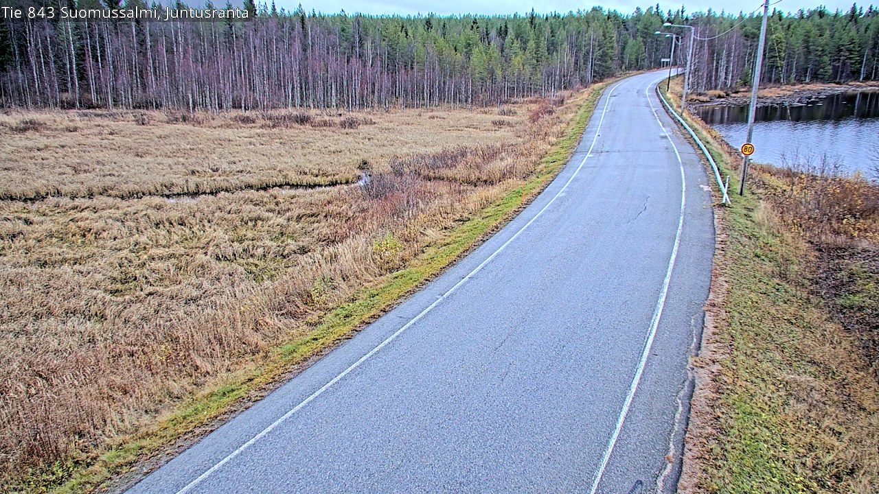 Weather Camera Image Road 843 Suomussalmi, Juntusranta, Suomussalmi, Kainuu