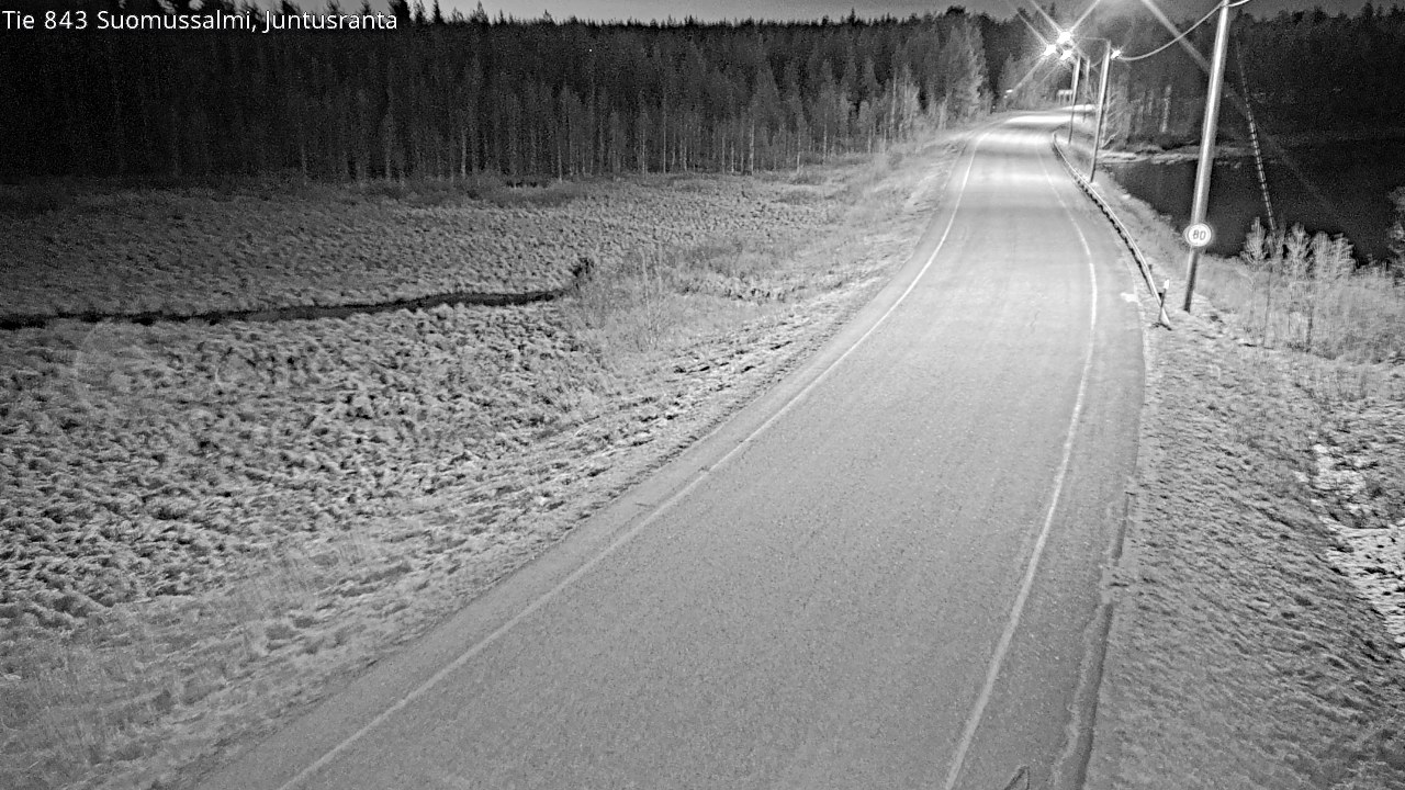 Weather Camera Image Road 843 Suomussalmi, Juntusranta, Suomussalmi, Kainuu