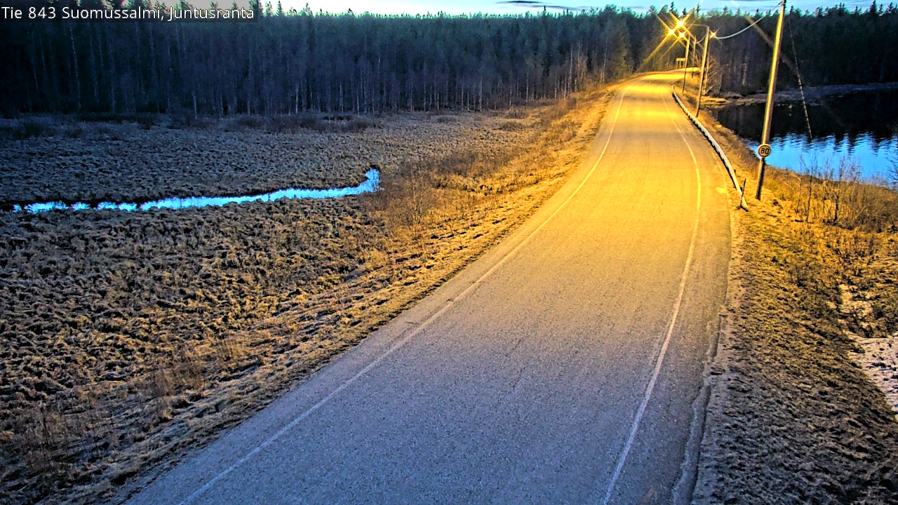 Weather Camera Image Road 843 Suomussalmi, Juntusranta, Suomussalmi, Kainuu
