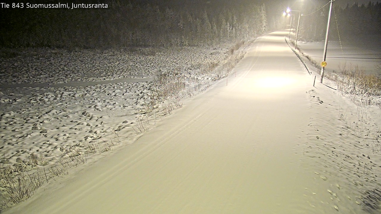 Weather Camera Image Road 843 Suomussalmi, Juntusranta, Suomussalmi, Kainuu