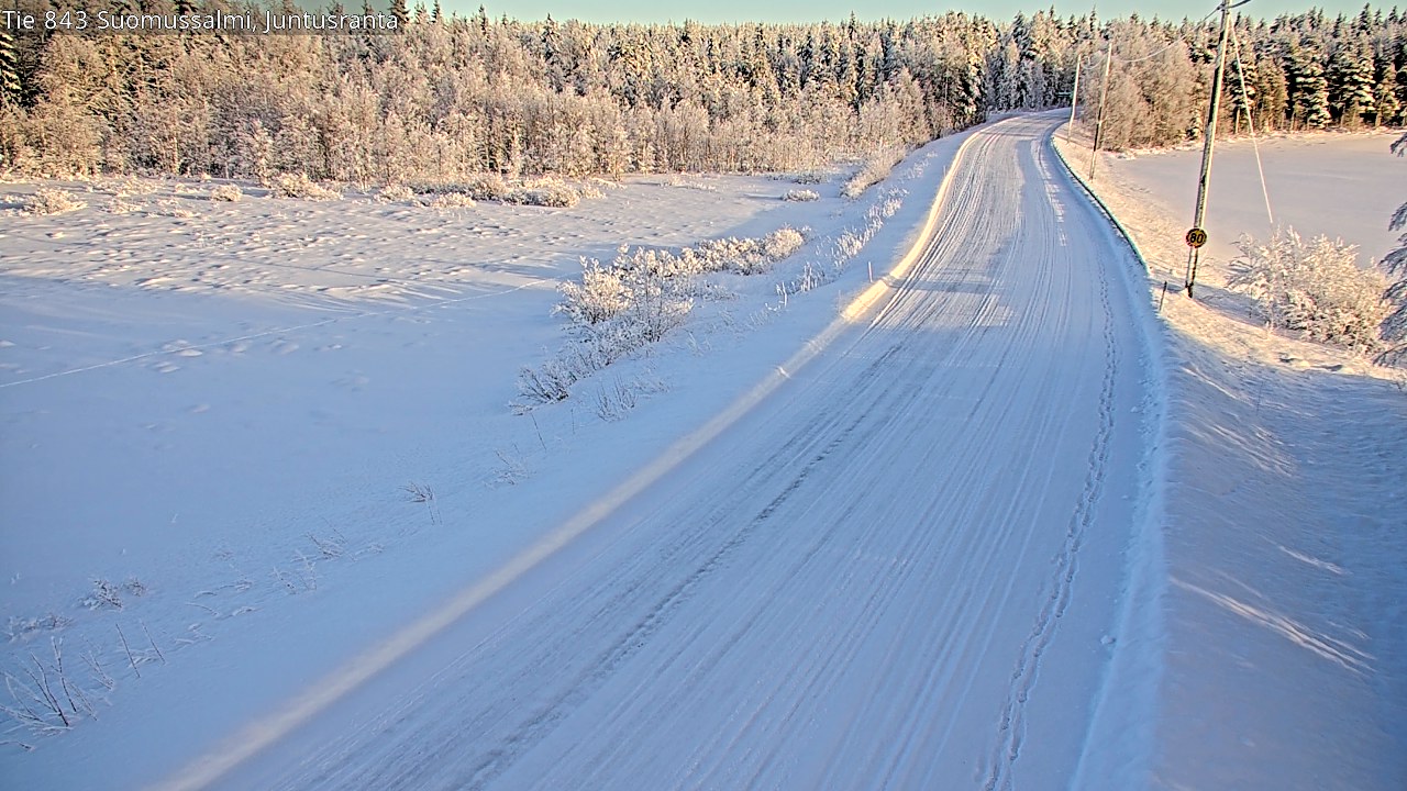 Weather Camera Image Road 843 Suomussalmi, Juntusranta, Suomussalmi, Kainuu