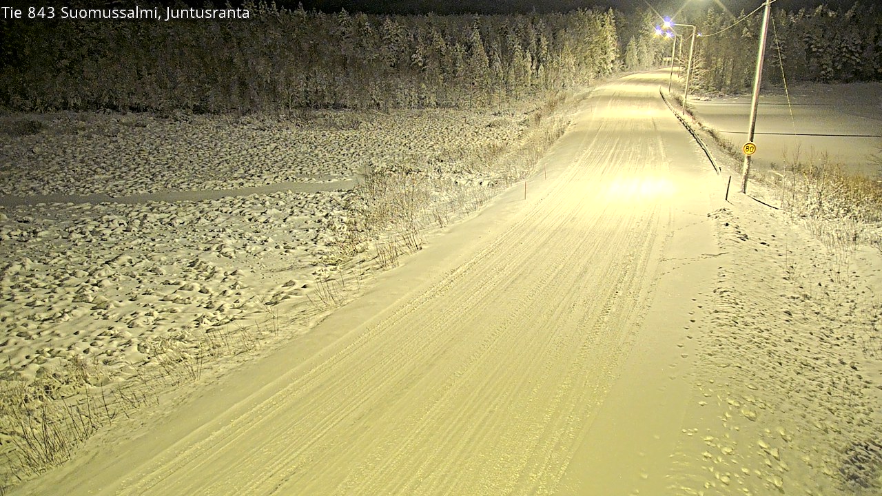 Weather Camera Image Road 843 Suomussalmi, Juntusranta, Suomussalmi, Kainuu