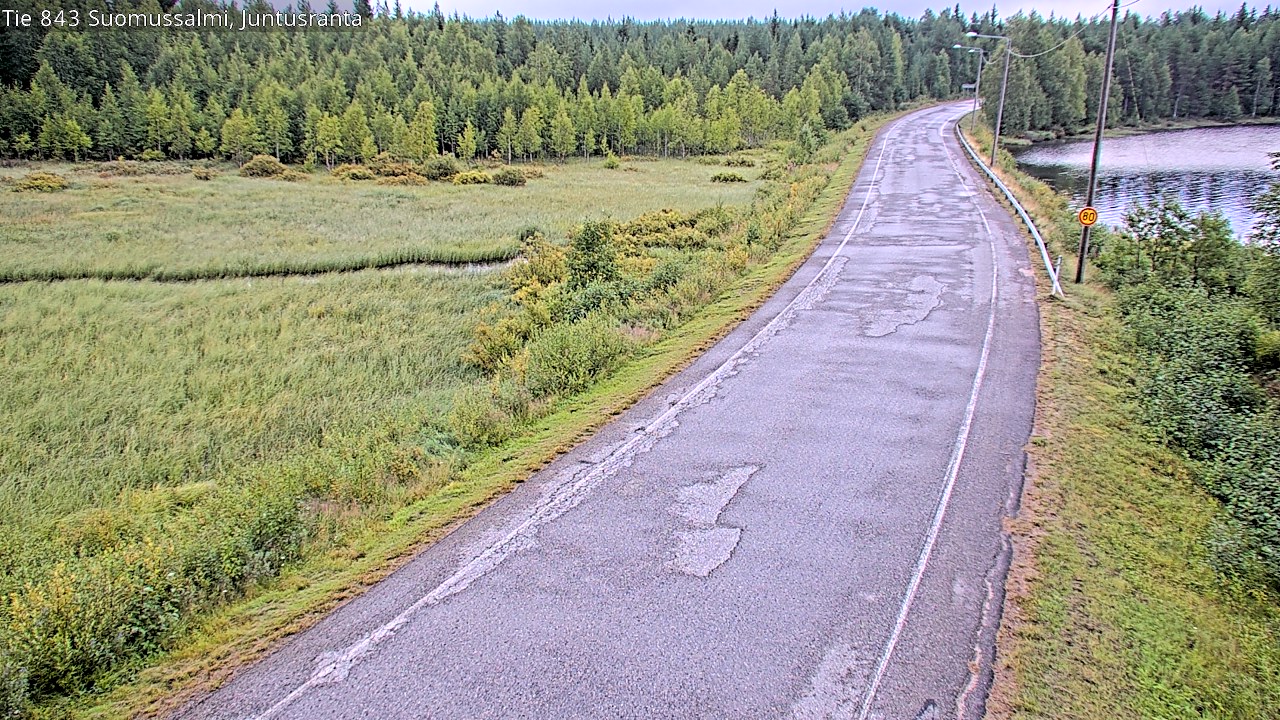 Weather Camera Image Väg 843 Suomussalmi, Juntusranta, Suomussalmi, Kainuu