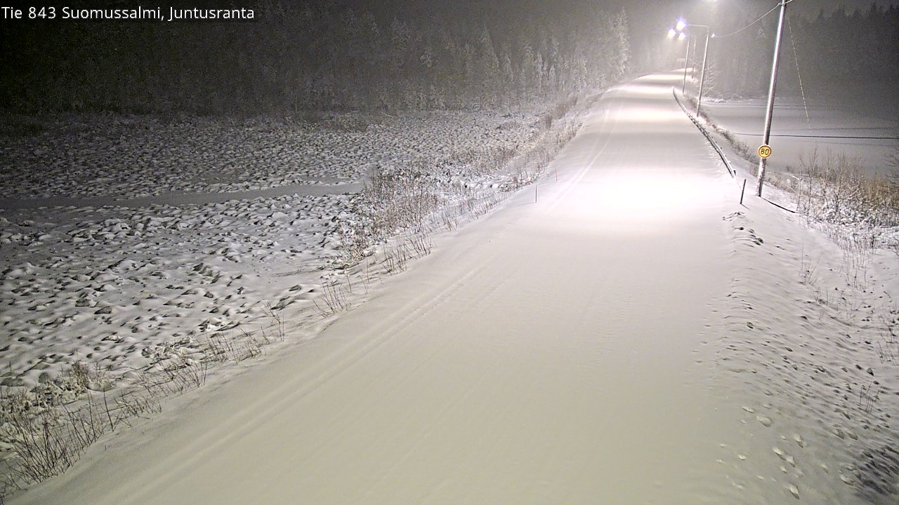Weather Camera Image Road 843 Suomussalmi, Juntusranta, Suomussalmi, Kainuu
