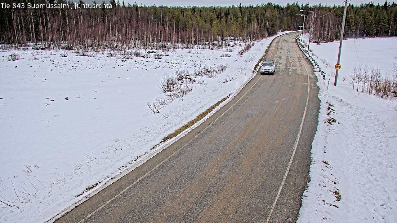 Weather Camera Image Road 843 Suomussalmi, Juntusranta, Suomussalmi, Kainuu