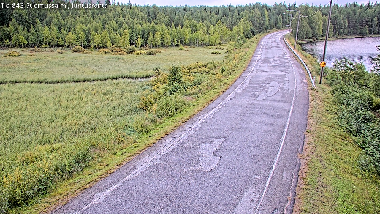 Weather Camera Image Väg 843 Suomussalmi, Juntusranta, Suomussalmi, Kainuu