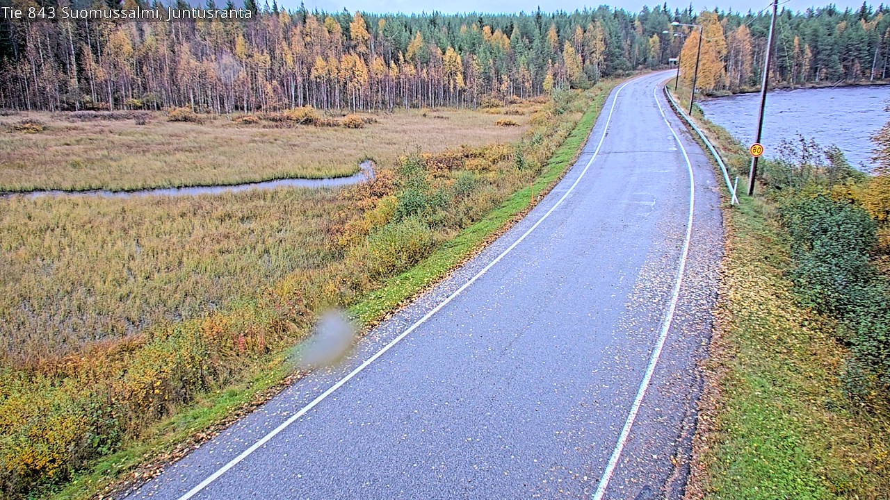 Weather Camera Image Väg 843 Suomussalmi, Juntusranta, Suomussalmi, Kainuu