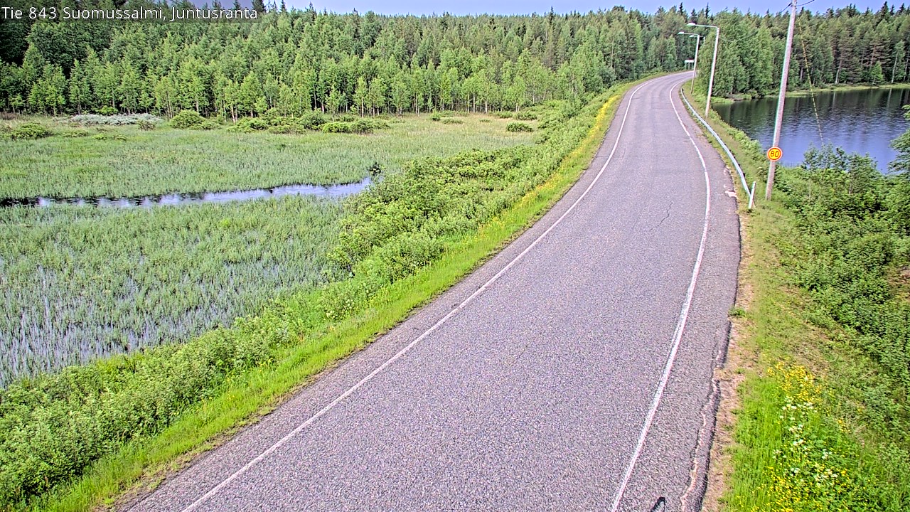 Kelikamerat Kuva Tie 843 Suomussalmi, Juntusranta, Suomussalmi, Kainuu