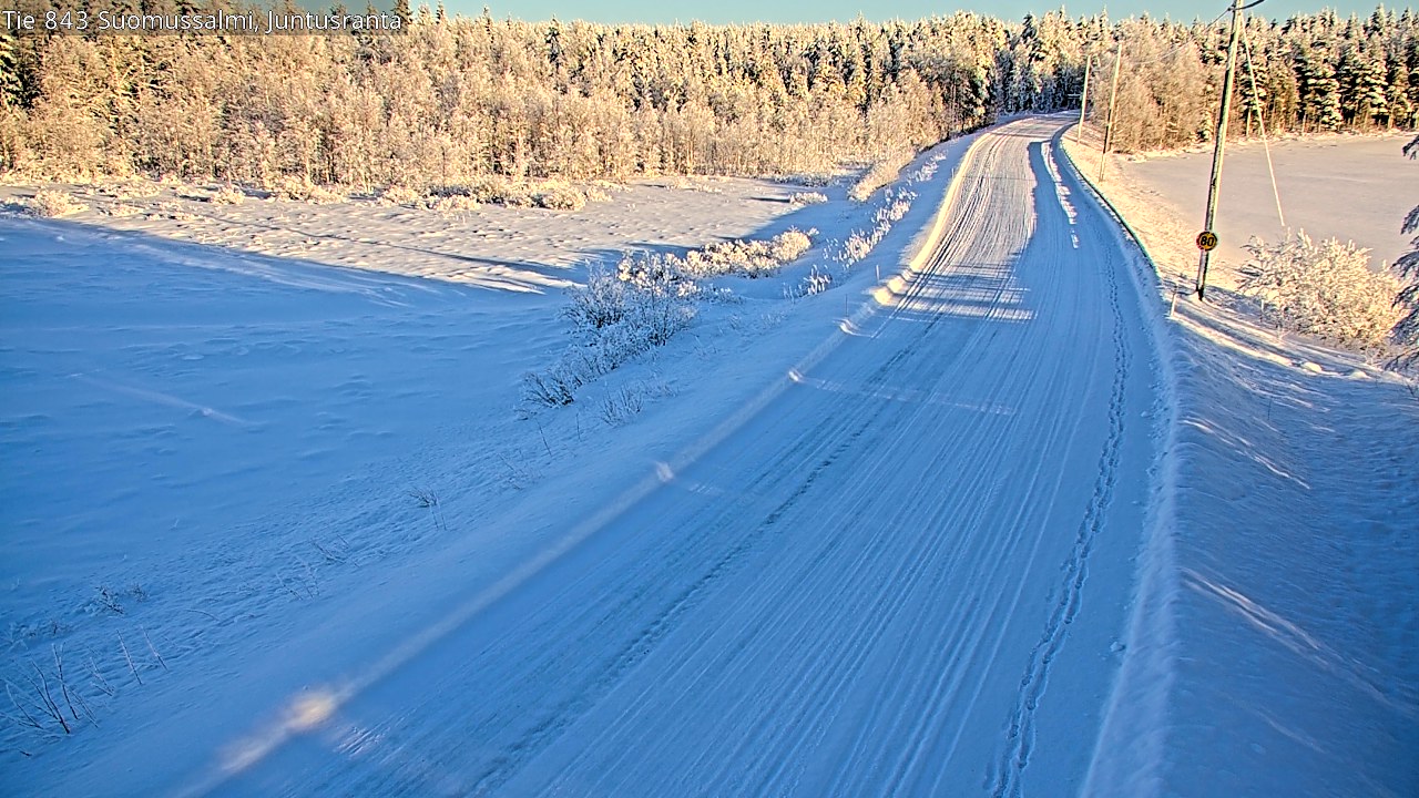 Weather Camera Image Road 843 Suomussalmi, Juntusranta, Suomussalmi, Kainuu