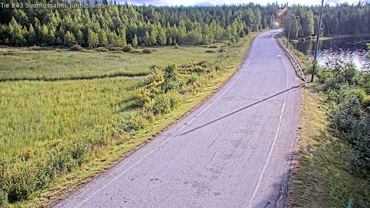 Weather Camera Image Väg 843 Suomussalmi, Juntusranta, Suomussalmi, Kainuu