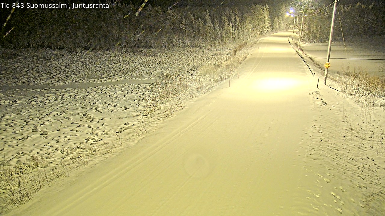 Weather Camera Image Road 843 Suomussalmi, Juntusranta, Suomussalmi, Kainuu