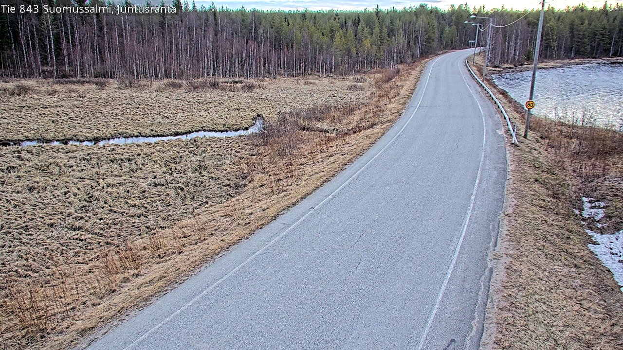 Weather Camera Image Väg 843 Suomussalmi, Juntusranta, Suomussalmi, Kainuu