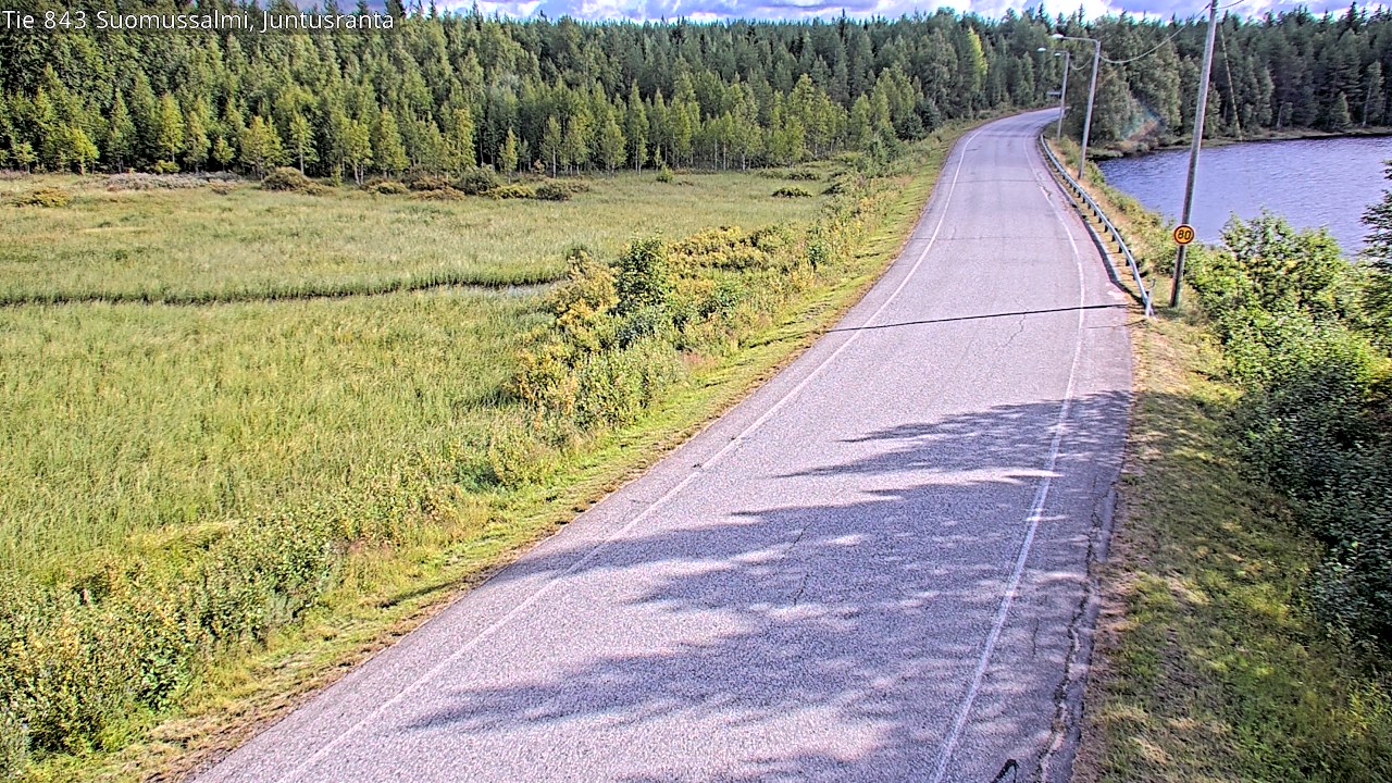 Weather Camera Image Väg 843 Suomussalmi, Juntusranta, Suomussalmi, Kainuu