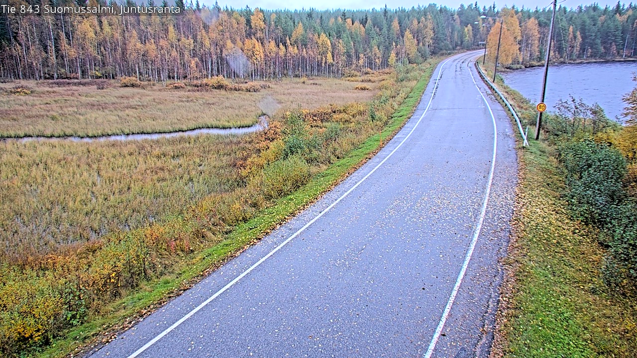 Weather Camera Image Väg 843 Suomussalmi, Juntusranta, Suomussalmi, Kainuu