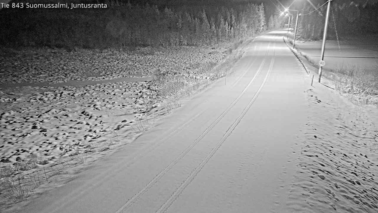 Weather Camera Image Road 843 Suomussalmi, Juntusranta, Suomussalmi, Kainuu