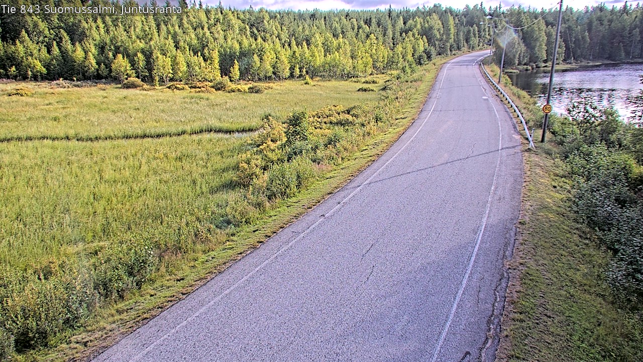 Weather Camera Image Väg 843 Suomussalmi, Juntusranta, Suomussalmi, Kainuu