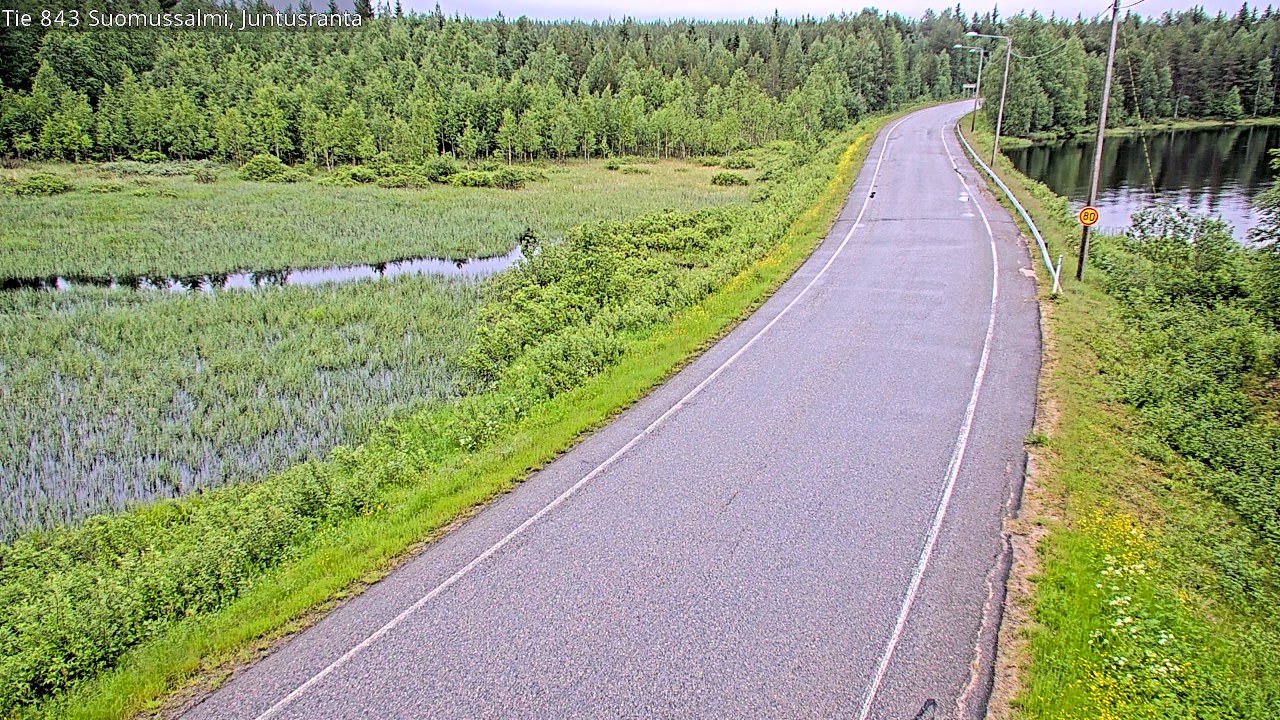 Weather Camera Image Road 843 Suomussalmi, Juntusranta, Suomussalmi, Kainuu