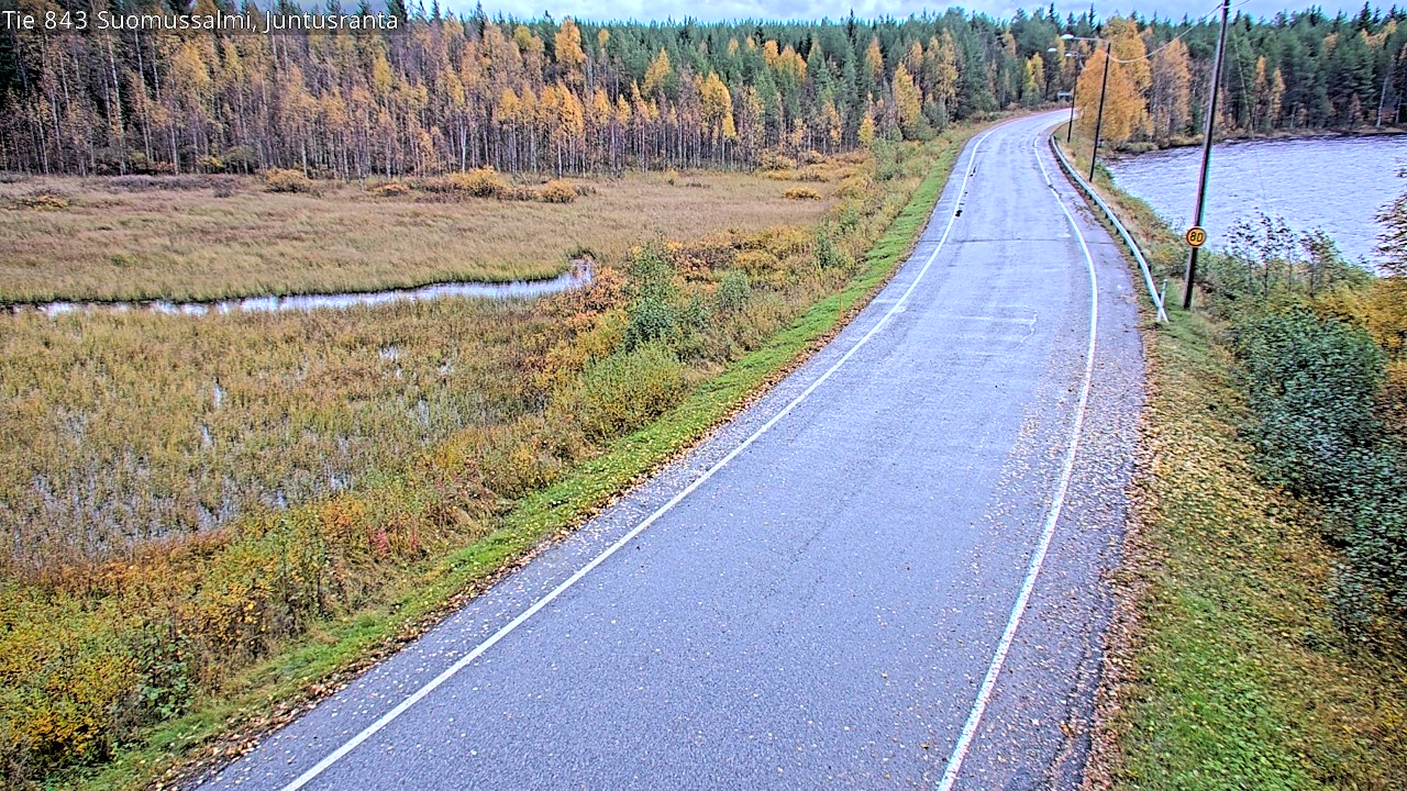 Weather Camera Image Väg 843 Suomussalmi, Juntusranta, Suomussalmi, Kainuu
