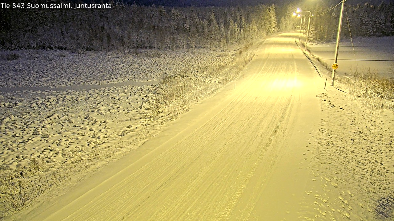 Weather Camera Image Road 843 Suomussalmi, Juntusranta, Suomussalmi, Kainuu