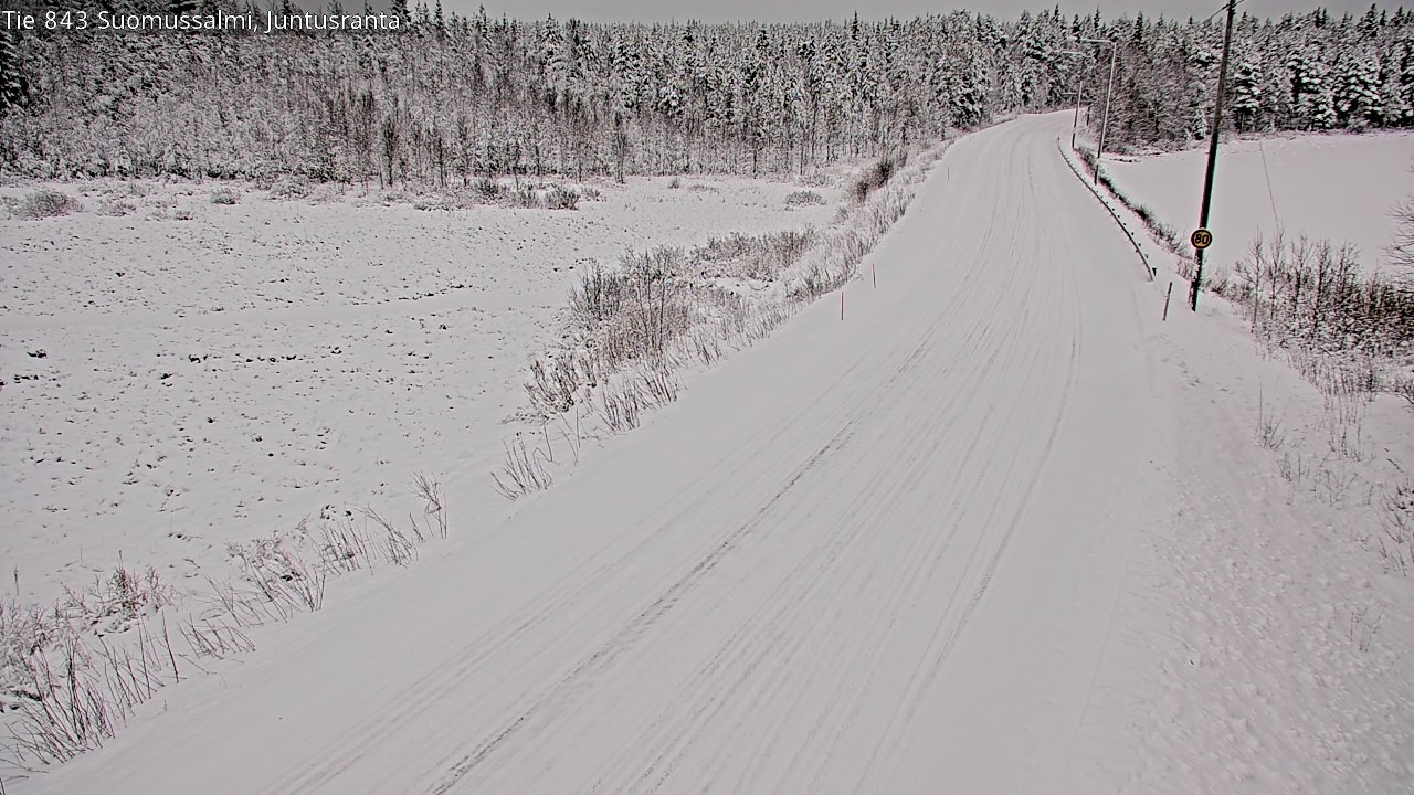 Weather Camera Image Road 843 Suomussalmi, Juntusranta, Suomussalmi, Kainuu