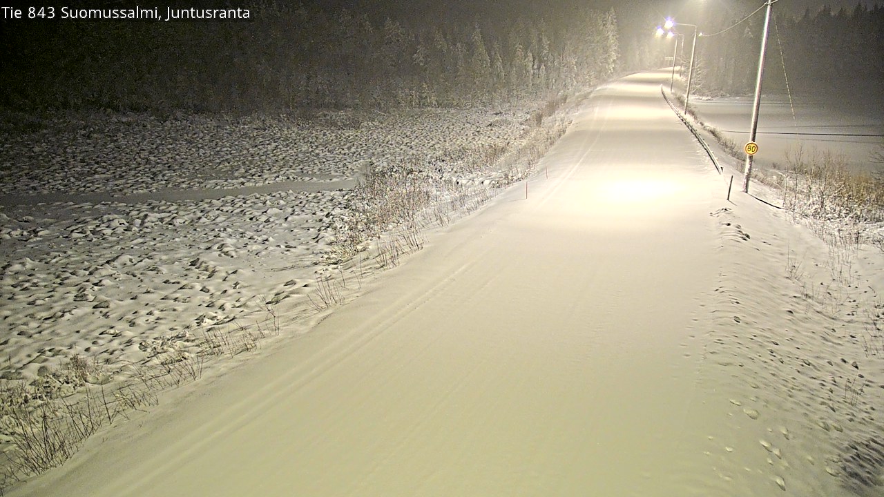 Weather Camera Image Road 843 Suomussalmi, Juntusranta, Suomussalmi, Kainuu