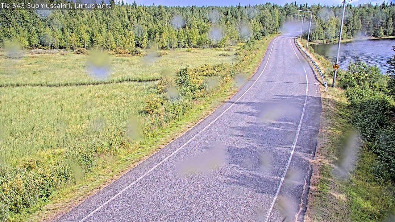 Weather Camera Image Road 843 Suomussalmi, Juntusranta, Suomussalmi, Kainuu