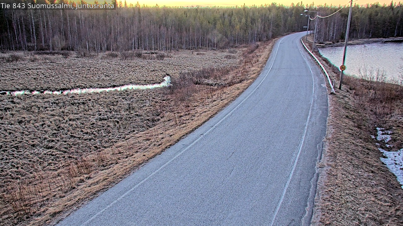 Weather Camera Image Road 843 Suomussalmi, Juntusranta, Suomussalmi, Kainuu