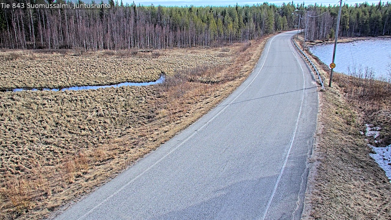 Weather Camera Image Väg 843 Suomussalmi, Juntusranta, Suomussalmi, Kainuu