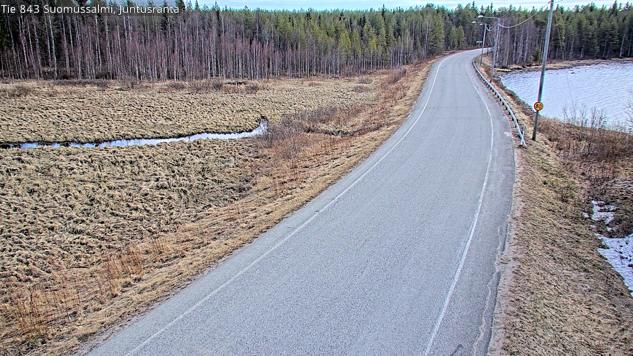 Weather Camera Image Väg 843 Suomussalmi, Juntusranta, Suomussalmi, Kainuu