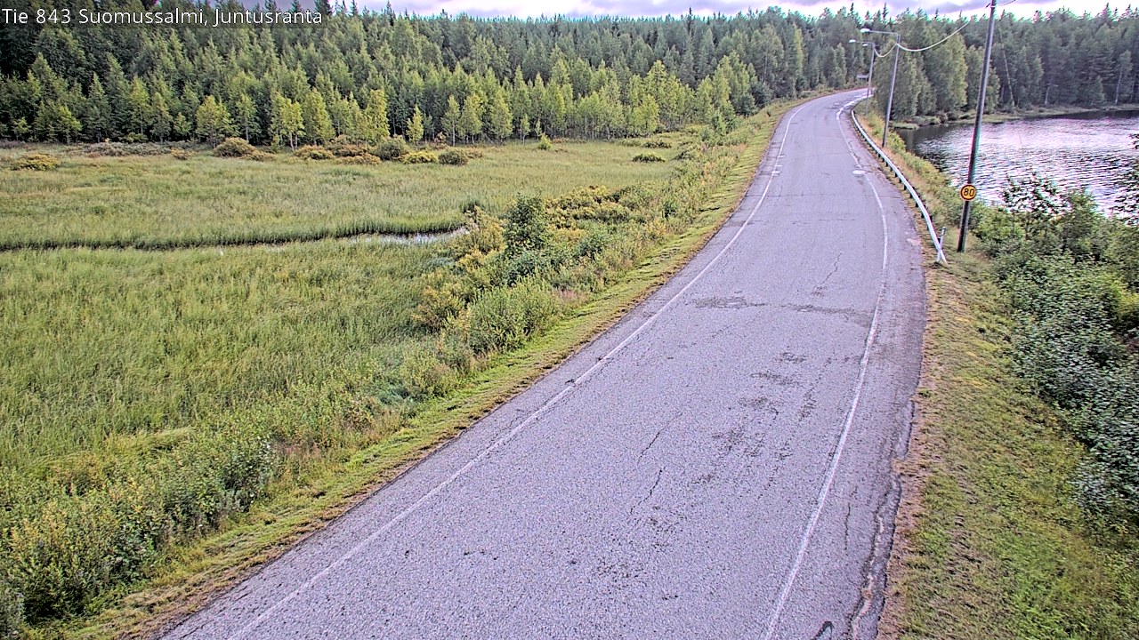Weather Camera Image Väg 843 Suomussalmi, Juntusranta, Suomussalmi, Kainuu