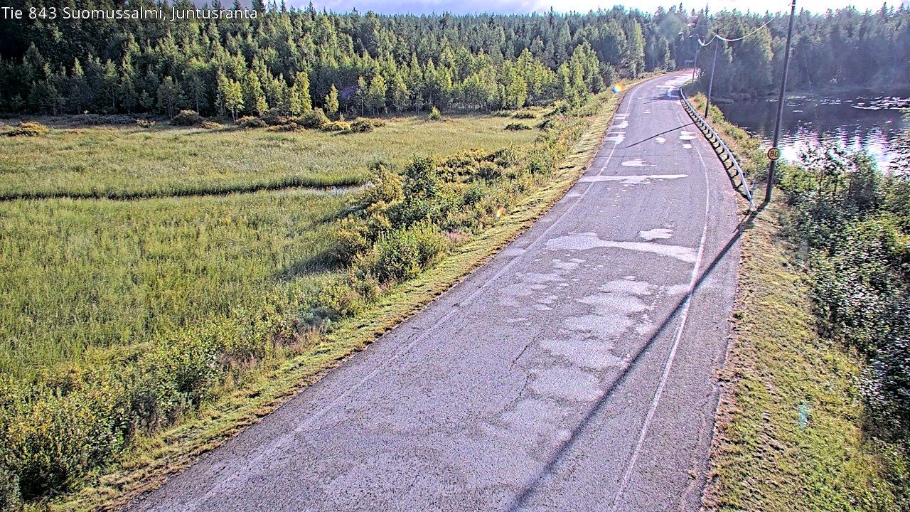 Weather Camera Image Väg 843 Suomussalmi, Juntusranta, Suomussalmi, Kainuu
