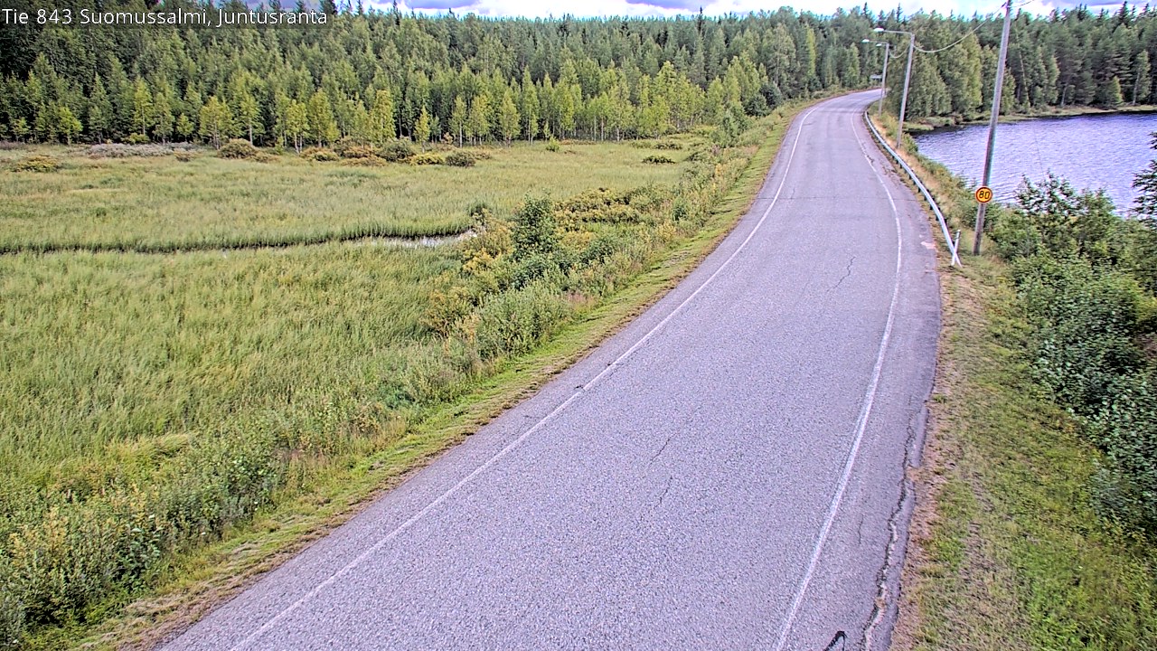 Weather Camera Image Väg 843 Suomussalmi, Juntusranta, Suomussalmi, Kainuu
