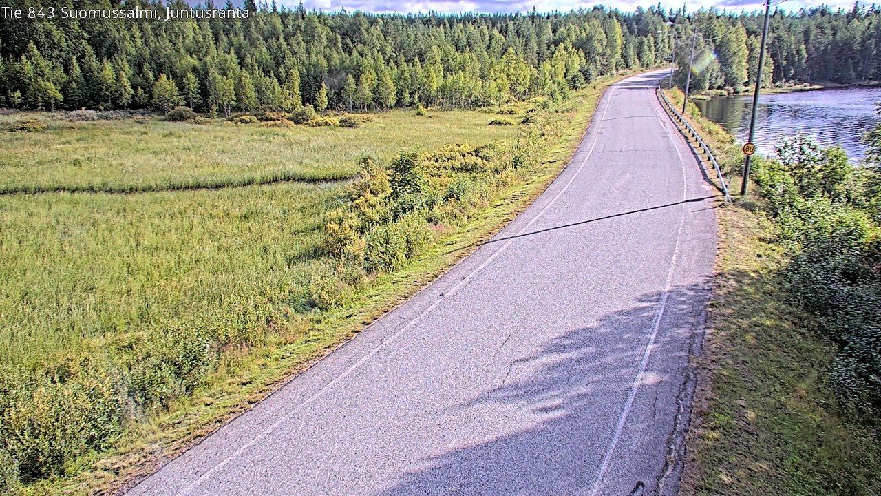 Weather Camera Image Väg 843 Suomussalmi, Juntusranta, Suomussalmi, Kainuu
