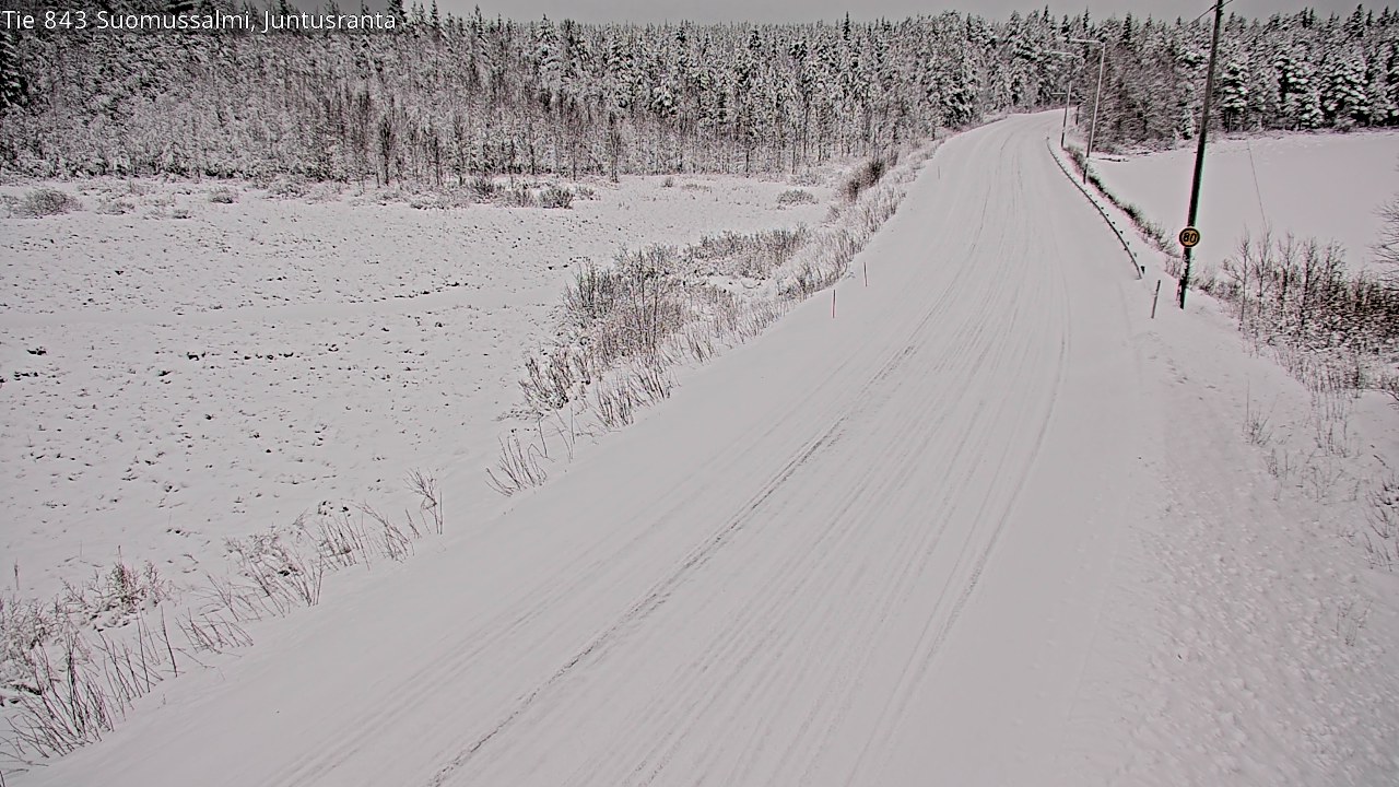 Weather Camera Image Road 843 Suomussalmi, Juntusranta, Suomussalmi, Kainuu