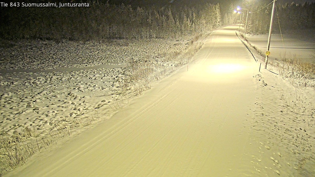 Weather Camera Image Road 843 Suomussalmi, Juntusranta, Suomussalmi, Kainuu