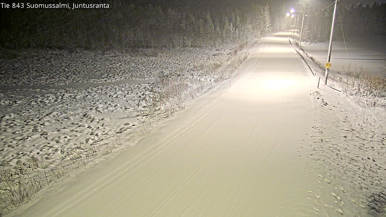 Weather Camera Image Road 843 Suomussalmi, Juntusranta, Suomussalmi, Kainuu