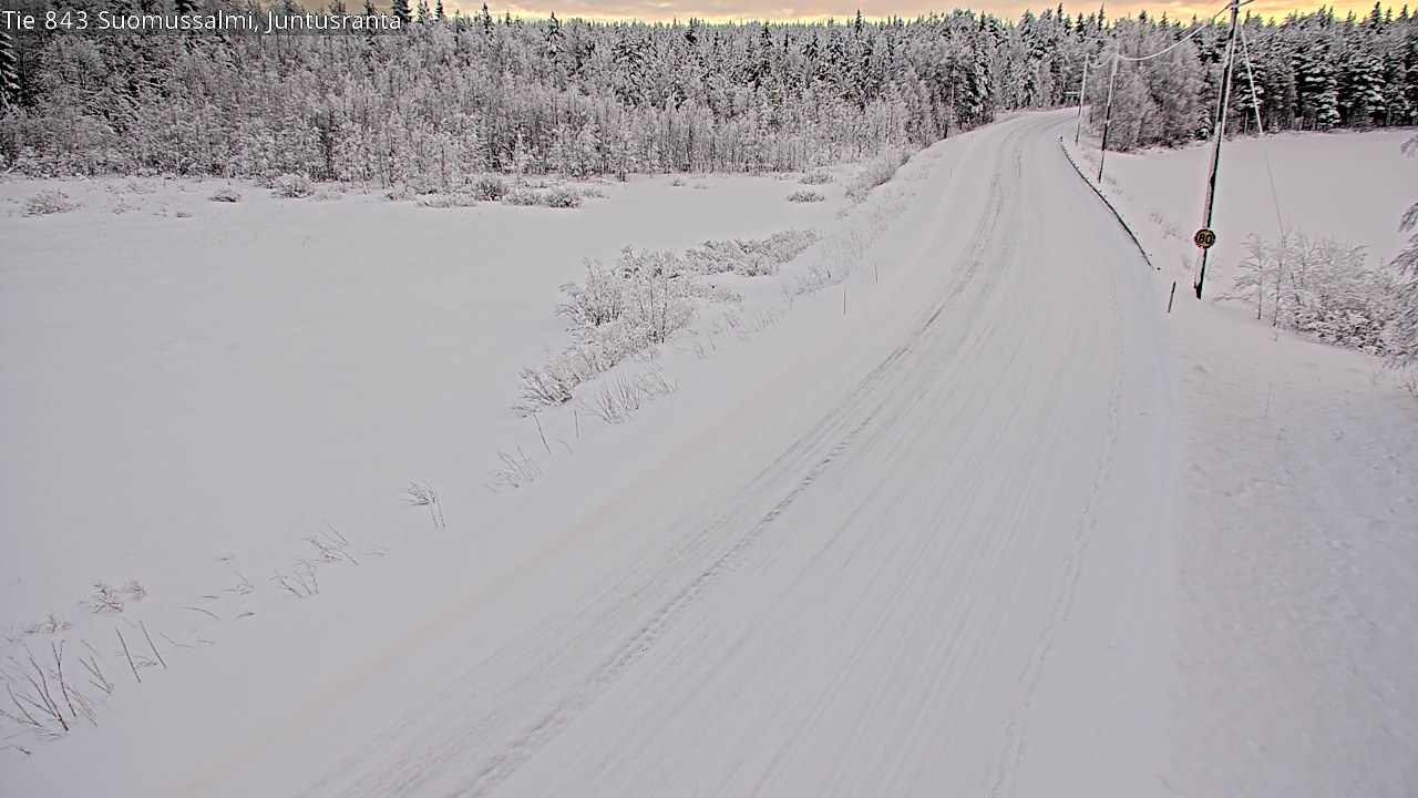 Weather Camera Image Road 843 Suomussalmi, Juntusranta, Suomussalmi, Kainuu