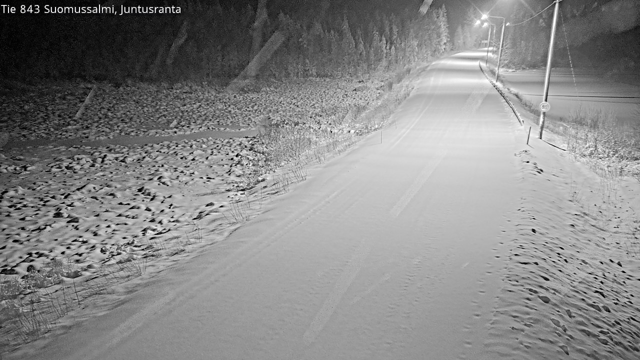 Weather Camera Image Road 843 Suomussalmi, Juntusranta, Suomussalmi, Kainuu