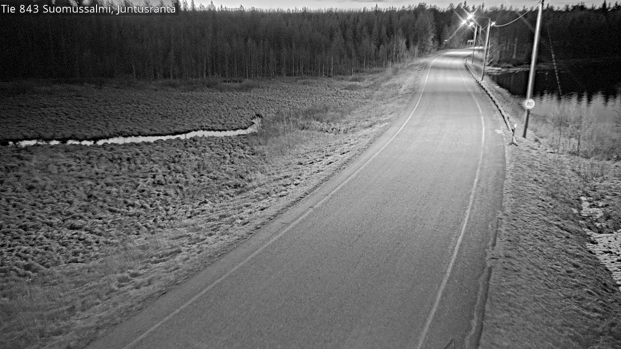 Weather Camera Image Road 843 Suomussalmi, Juntusranta, Suomussalmi, Kainuu