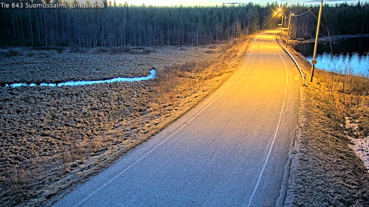 Weather Camera Image Road 843 Suomussalmi, Juntusranta, Suomussalmi, Kainuu