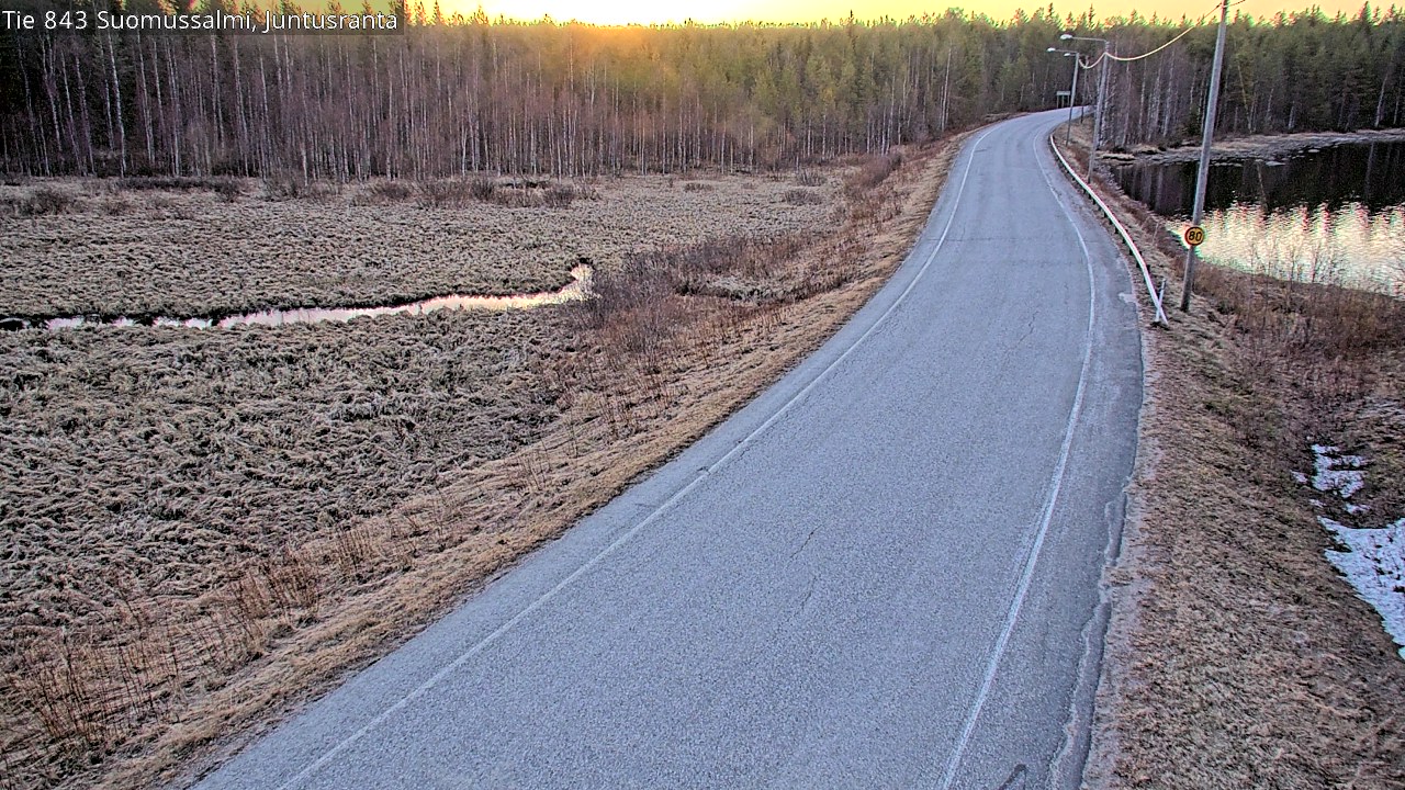 Weather Camera Image Road 843 Suomussalmi, Juntusranta, Suomussalmi, Kainuu