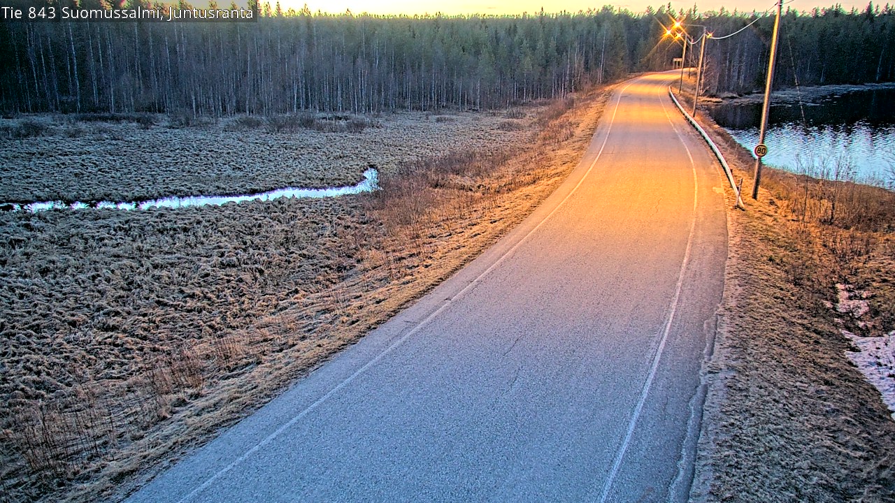 Weather Camera Image Road 843 Suomussalmi, Juntusranta, Suomussalmi, Kainuu