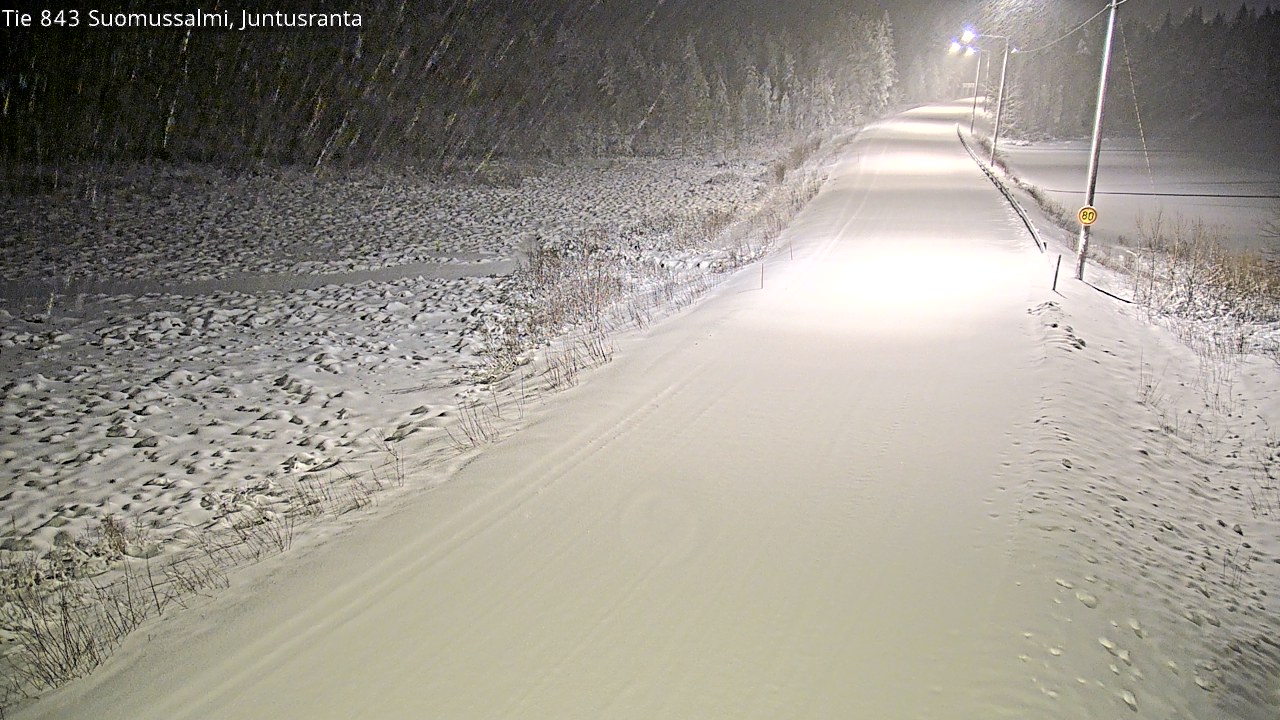 Weather Camera Image Road 843 Suomussalmi, Juntusranta, Suomussalmi, Kainuu