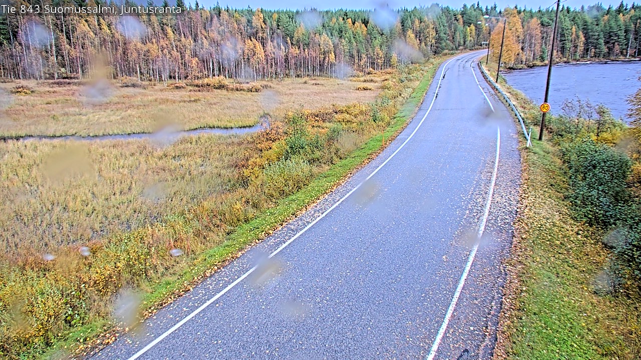 Weather Camera Image Väg 843 Suomussalmi, Juntusranta, Suomussalmi, Kainuu