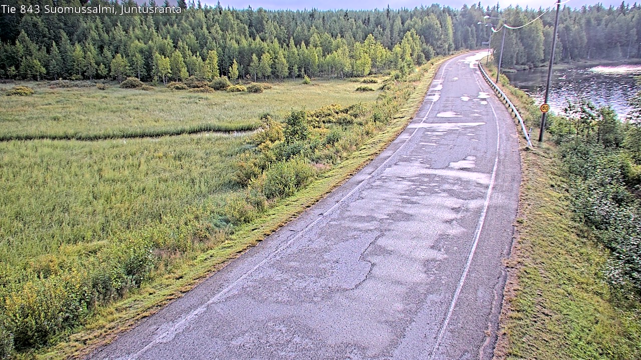 Weather Camera Image Väg 843 Suomussalmi, Juntusranta, Suomussalmi, Kainuu